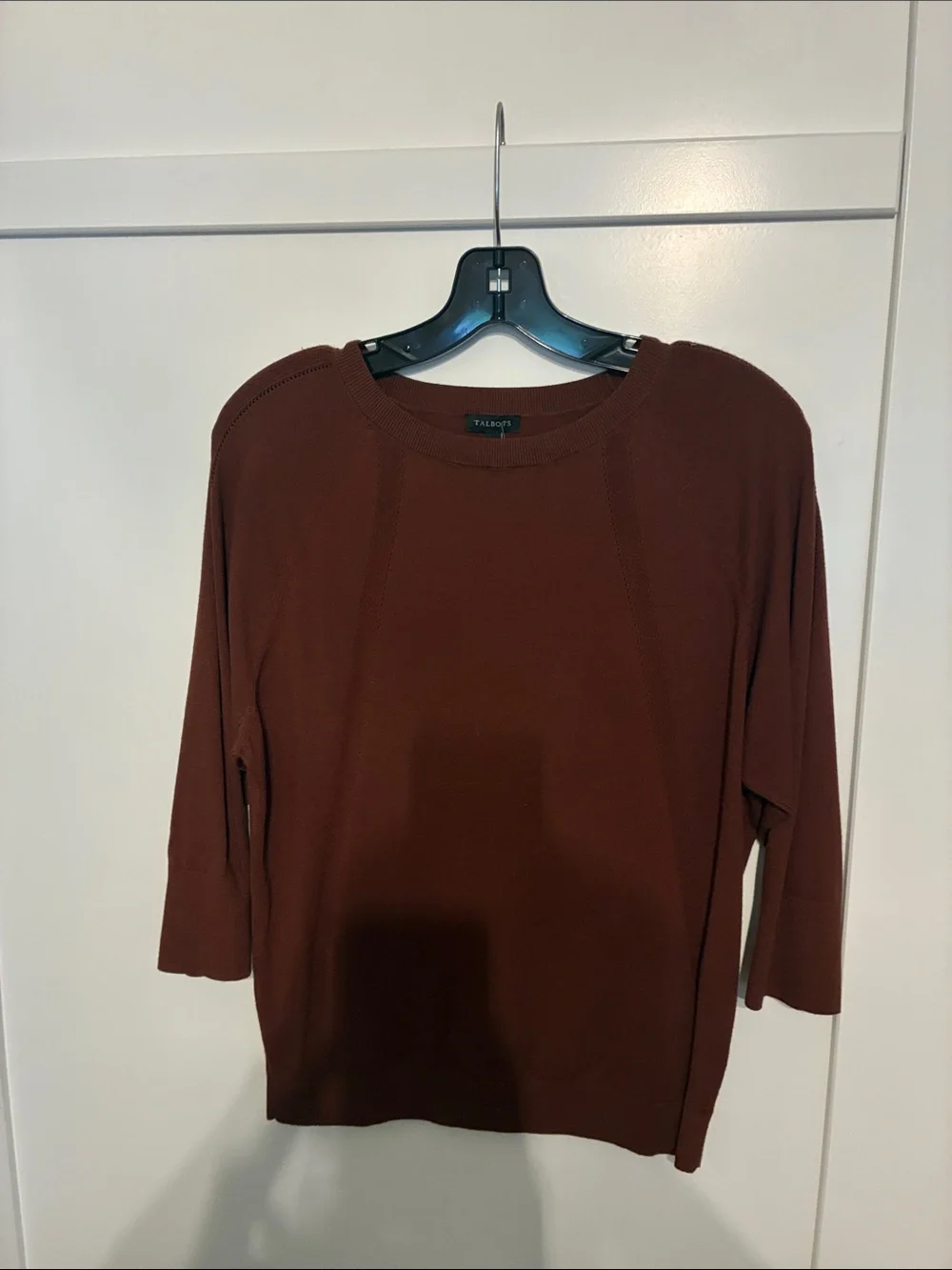 Talbots Women's Rust Brown Boatneck Knit Top